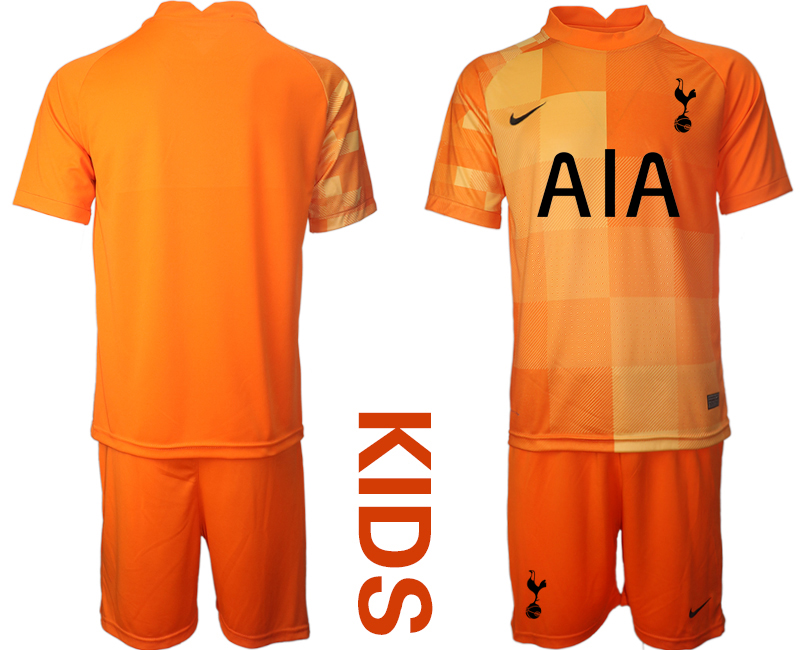 Youth 2021-2022 Club Tottenham Orange red goalkeeper blank Nike Soccer Jersey